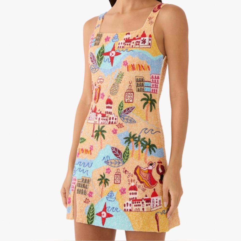 Oceanus Havana Dress Size L nwot